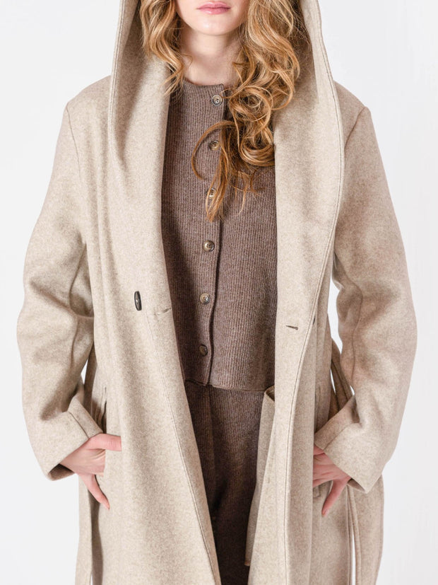 ROOM 34 Belted Hooded Coat