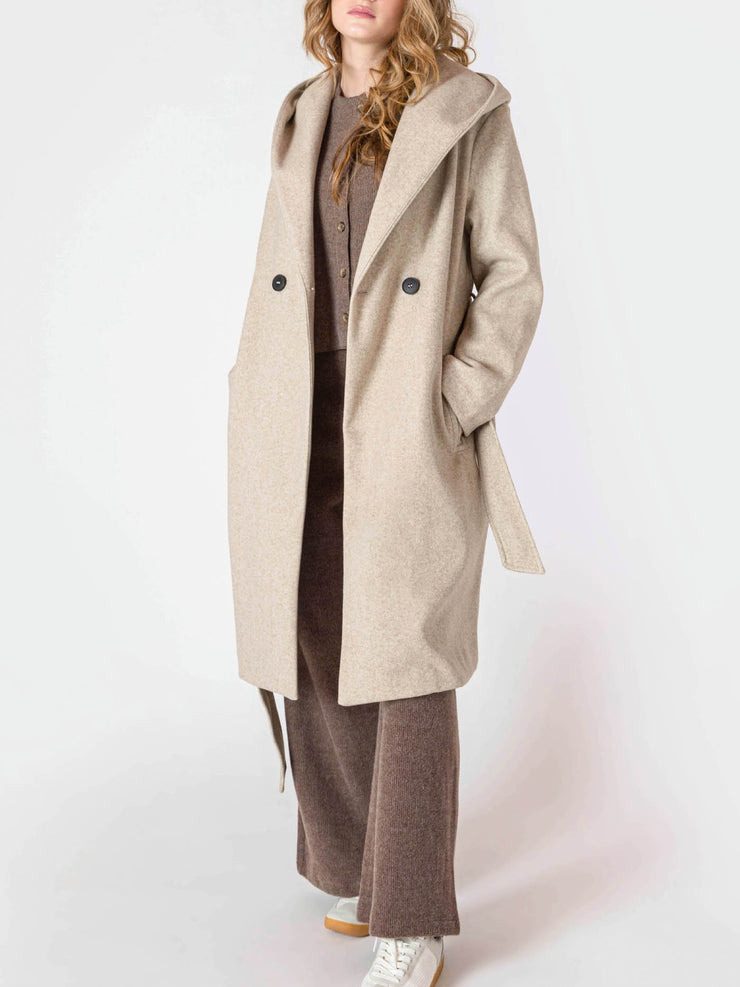 ROOM 34 Belted Hooded Coat