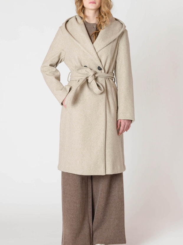 ROOM 34 Belted Hooded Coat