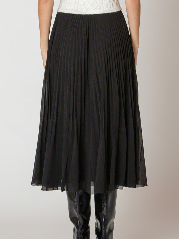BLACK TAPE Pleated Midi Skirt