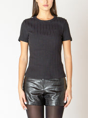 DEX Embellished Shoulder Rib Top