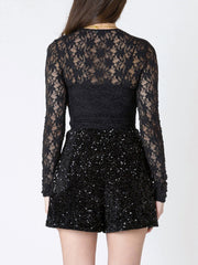 DEX Lace Long Sleeve Top