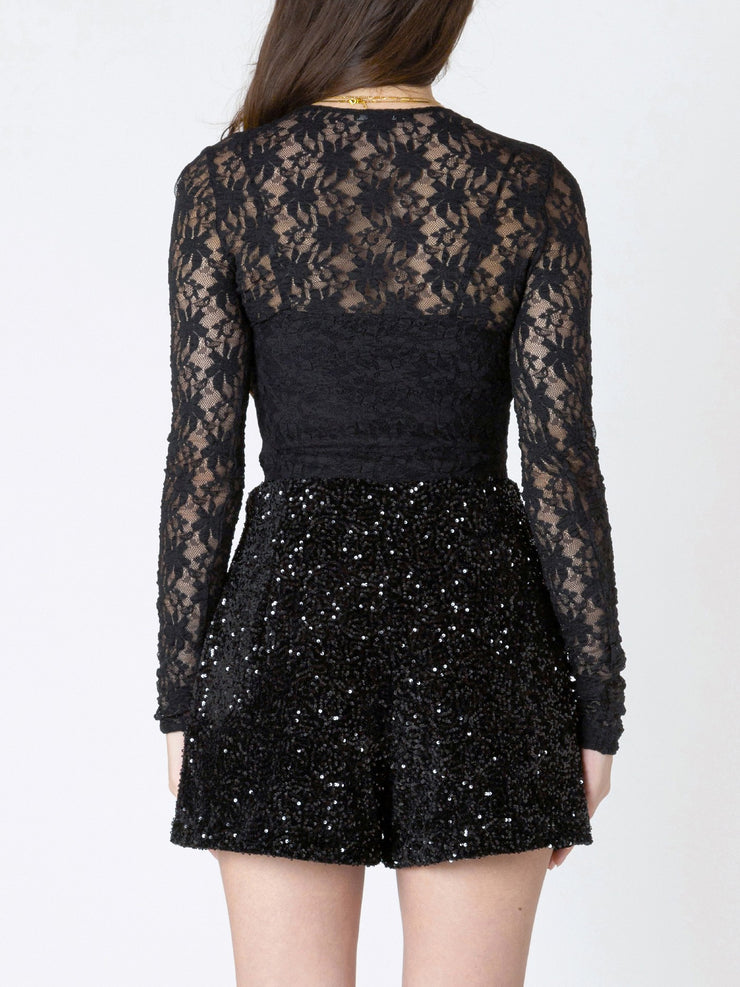 DEX Lace Long Sleeve Top