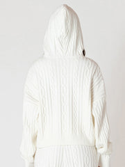 DEX Cable Knit Hooded Sweater and Jogger Set