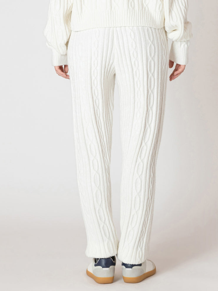 DEX Cable Knit Hooded Sweater and Jogger Set