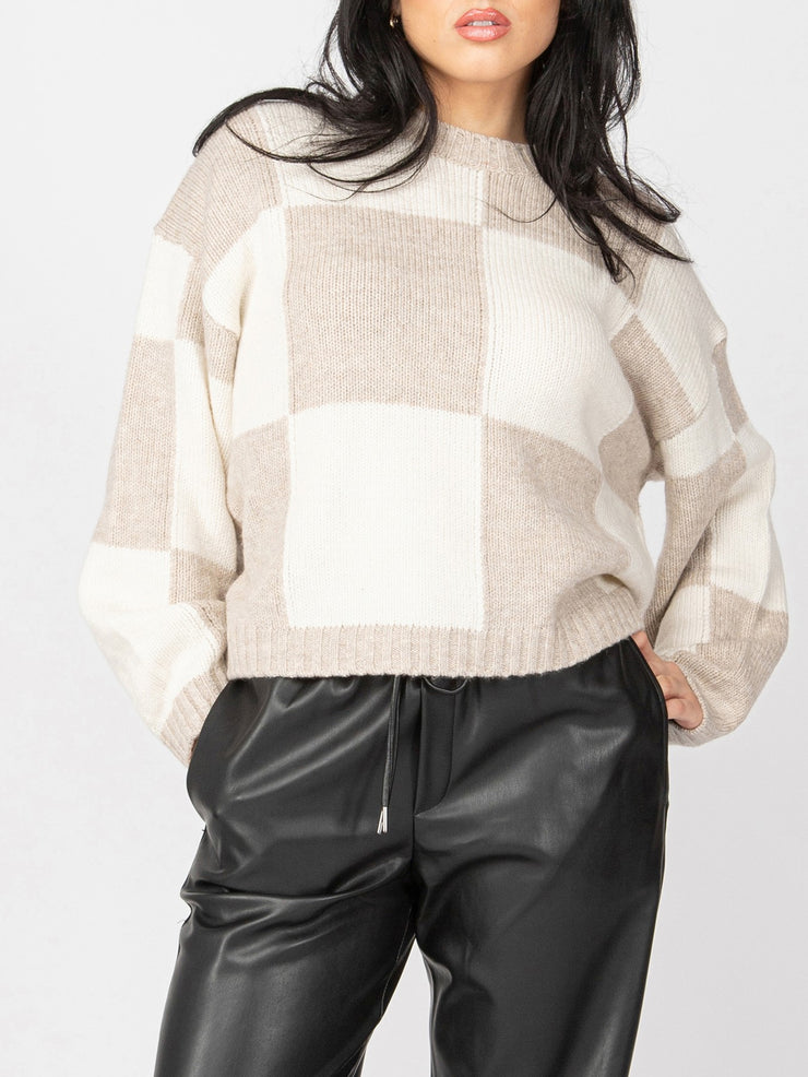 DEX Checkered Knit Sweater