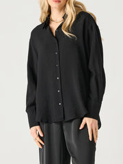 BLACK TAPE Textured Button Front Blouse