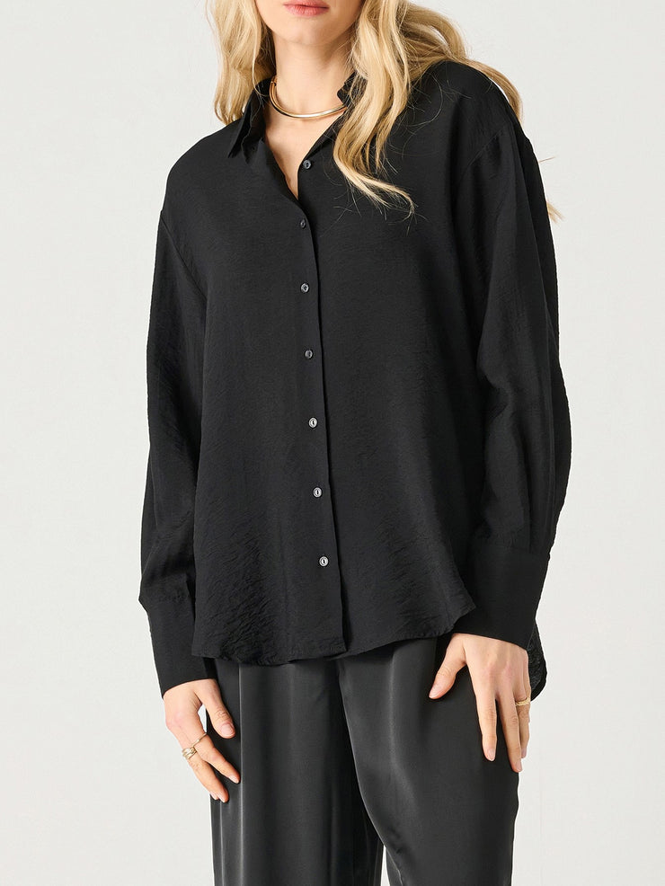 BLACK TAPE Textured Button Front Blouse