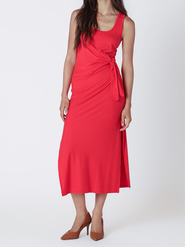 DEX Sleeveless Knot Detail Midi Dress