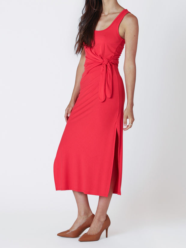 DEX Sleeveless Knot Detail Midi Dress