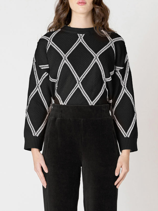 DEX Diamond Check Sweater