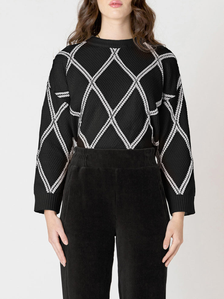 DEX Diamond Check Sweater