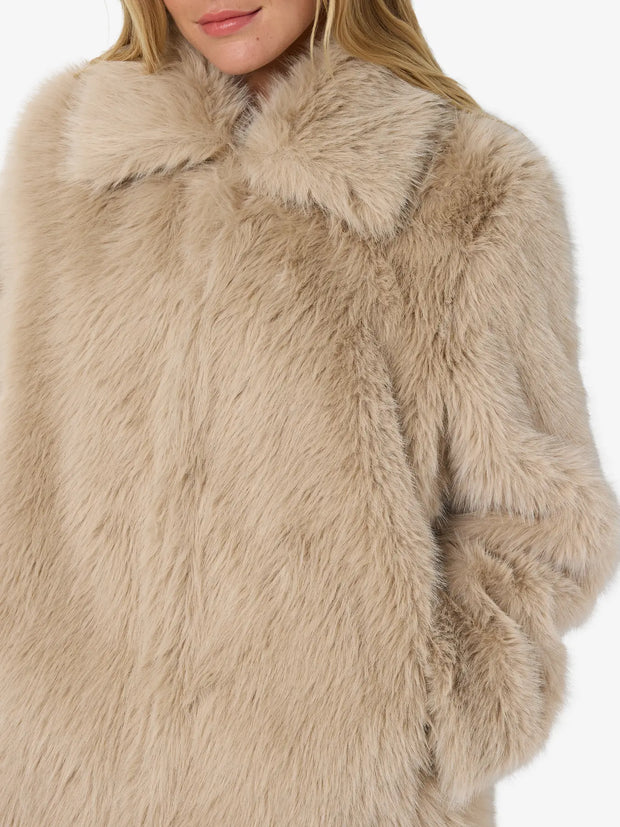 NOISY MAY Evie Faux Fur Long Coat