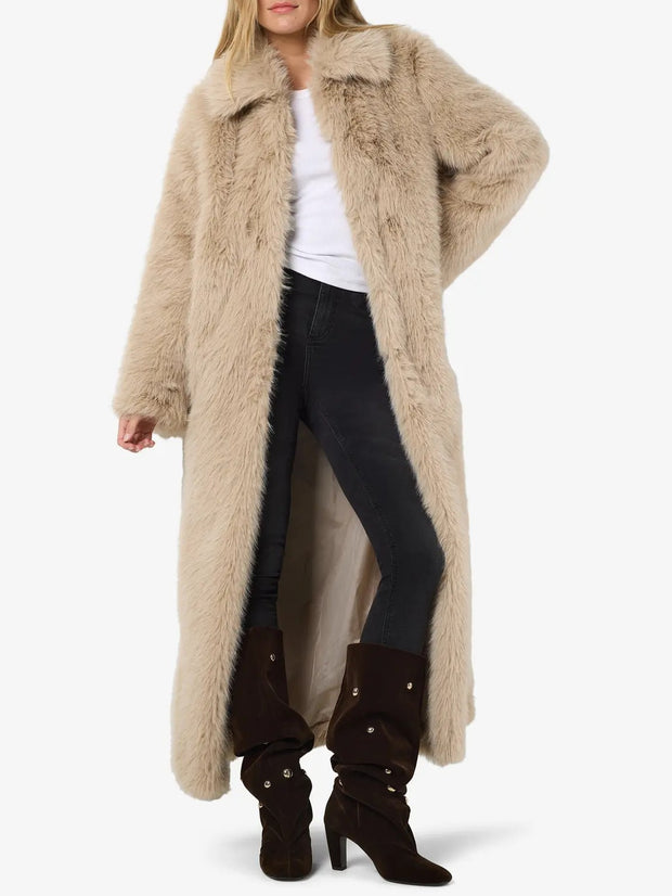 NOISY MAY Evie Faux Fur Long Coat