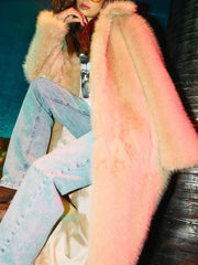 NOISY MAY Evie Faux Fur Long Coat