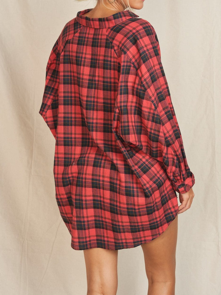 27 Presley Oversized Plaid Button Down