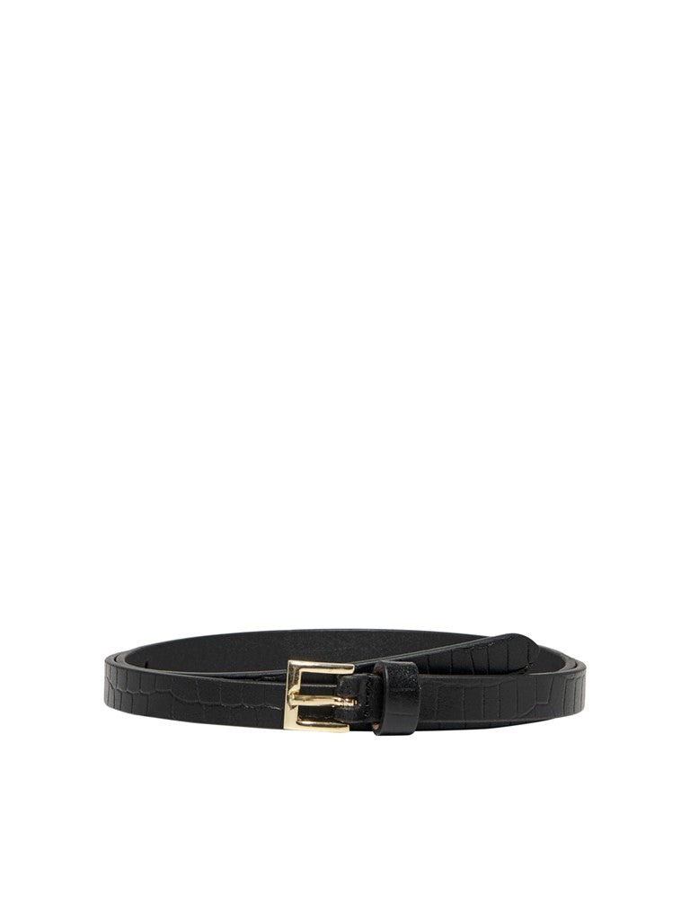 Depalma Handsewn CL 1 inch Belt in Black/Brass - Bliss Boutiques
