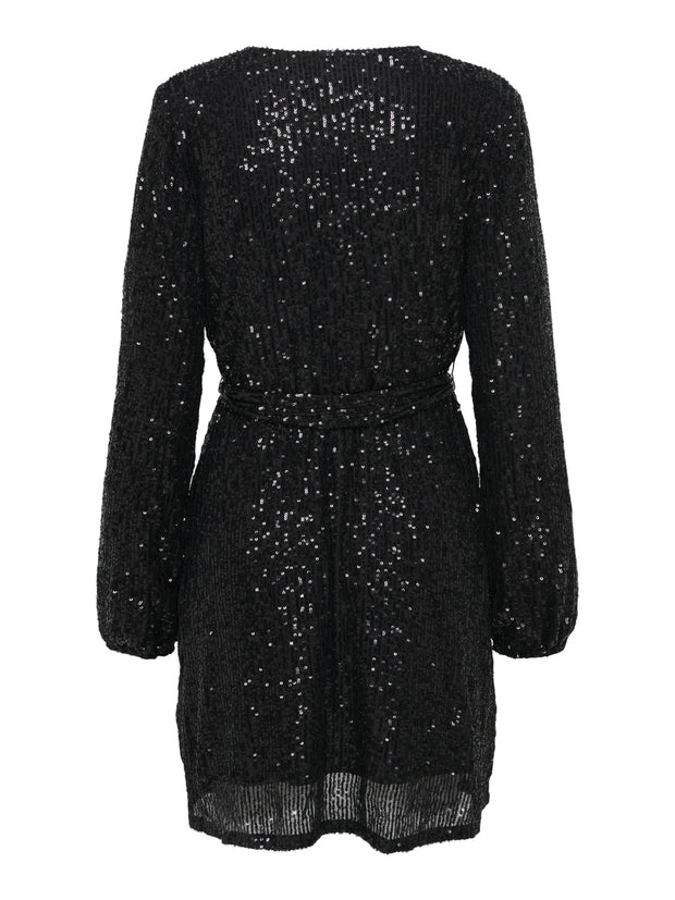 ONLY Liv Sequin Wrap Dress