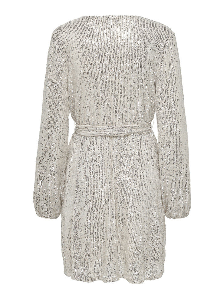 ONLY Liv Sequin Wrap Dress