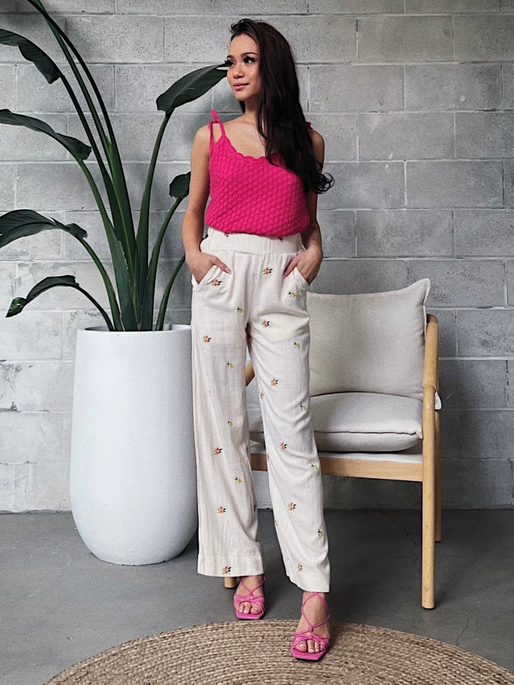 DEX Abigail Elastic Waist Wide Leg Pant