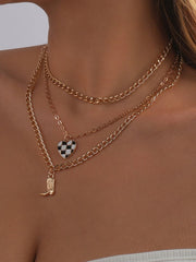 27 Taylor Layered Checker Necklace