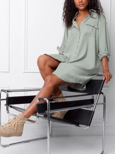 RD STYLE Poppy Cargo Pocket Shirt Dress