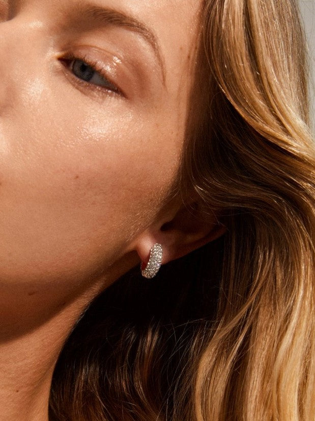 PILGRIM Lona Crystal Hoop Earrings