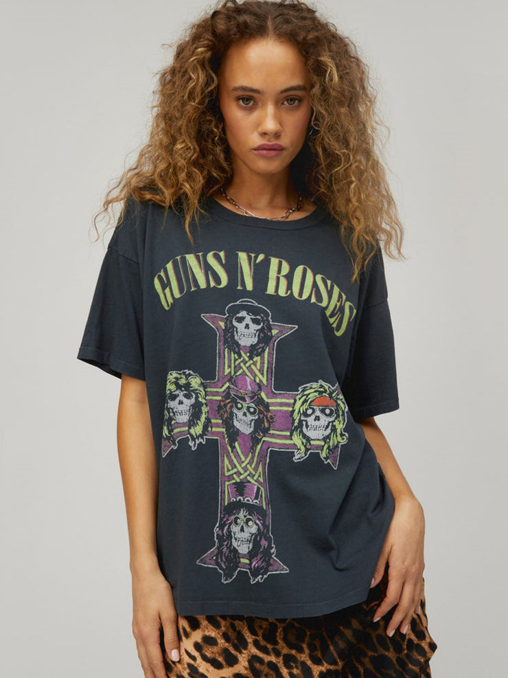 DAYDREAMER Guns N' Roses Skull Cross Merch Tee
