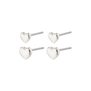 PILGRIM Aphrodite Heart Earrings 2-in-1 Set