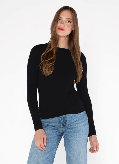 C'EST MOI Bamboo Long Sleeve Crew Neck Top