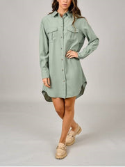 RD STYLE Poppy Cargo Pocket Shirt Dress