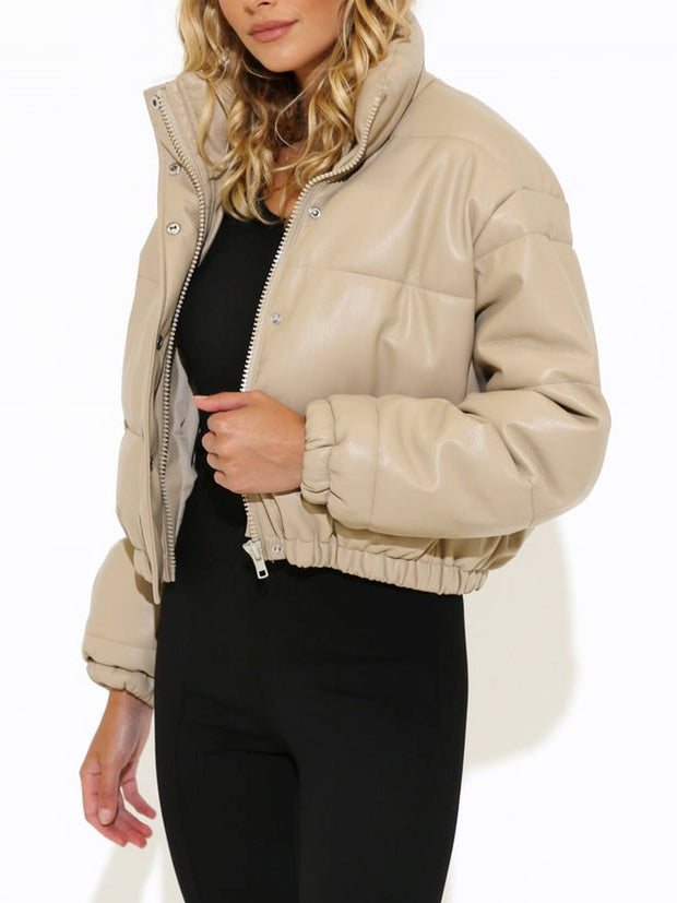 MADISON THE LABEL Fifi Faux Leather Puffer