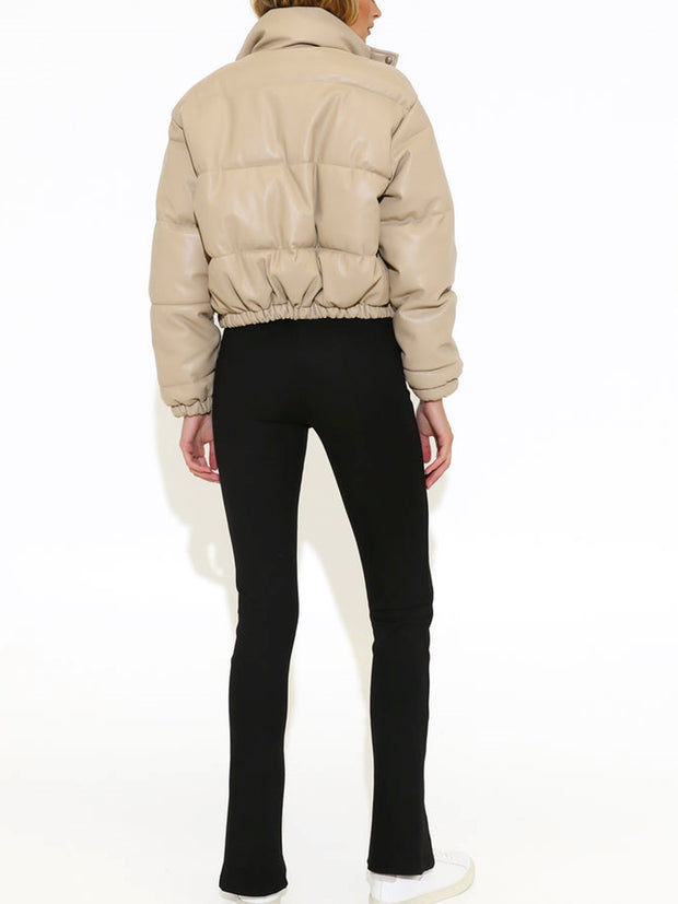 MADISON THE LABEL Fifi Faux Leather Puffer