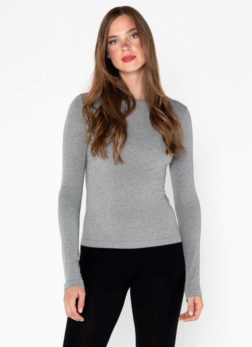 C'EST MOI Bamboo Long Sleeve Crew Neck Top