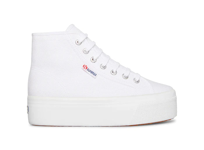 SUPERGA 2708 High Top Platform Sneaker 5.5 White