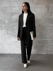 RD STYLE Alexa Solid Flannel Blazer