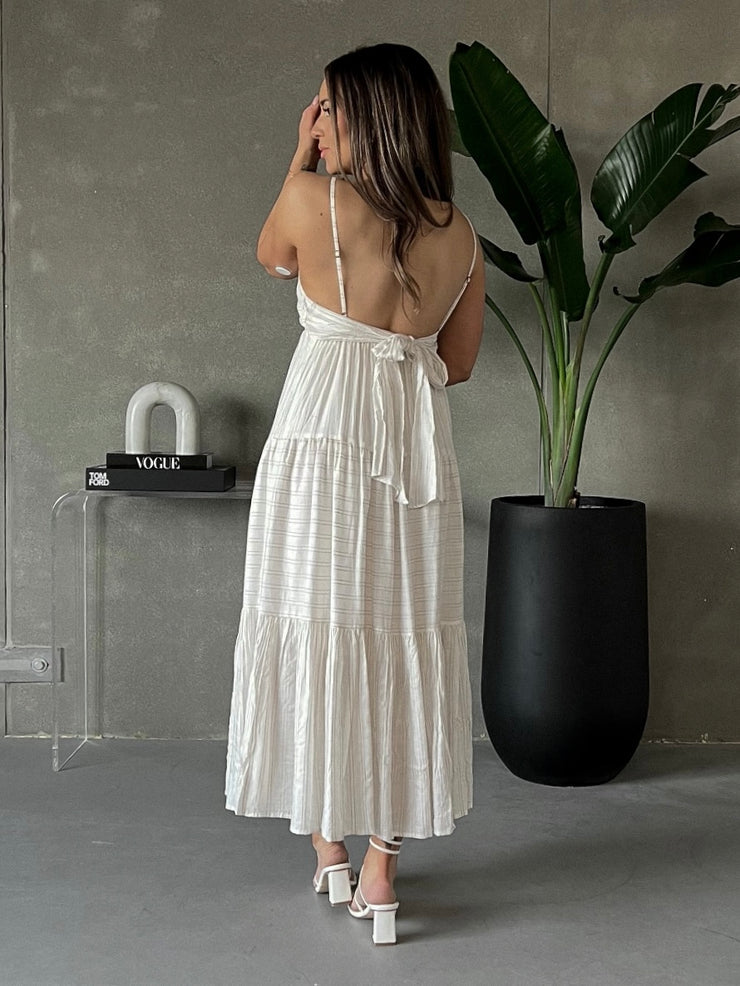 DEX Alex Back Tie Maxi Dress
