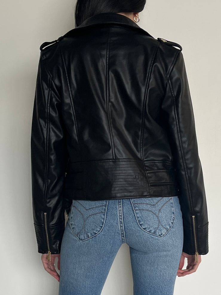 ONLY Hailey Faux Leather Biker Jacket