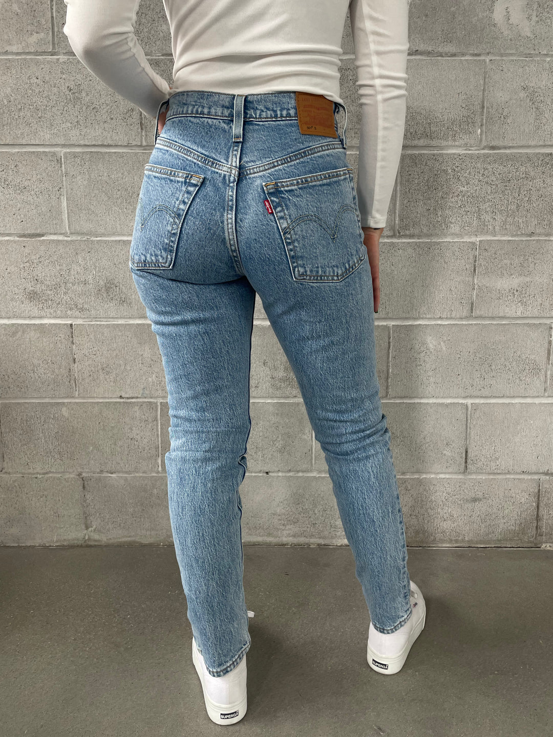 Levi's 501 skinny light denim online