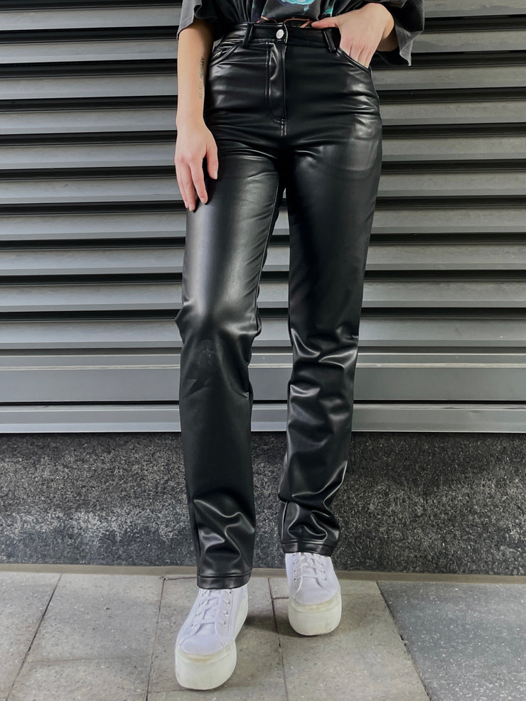 RD STYLE Faux Leather Pants