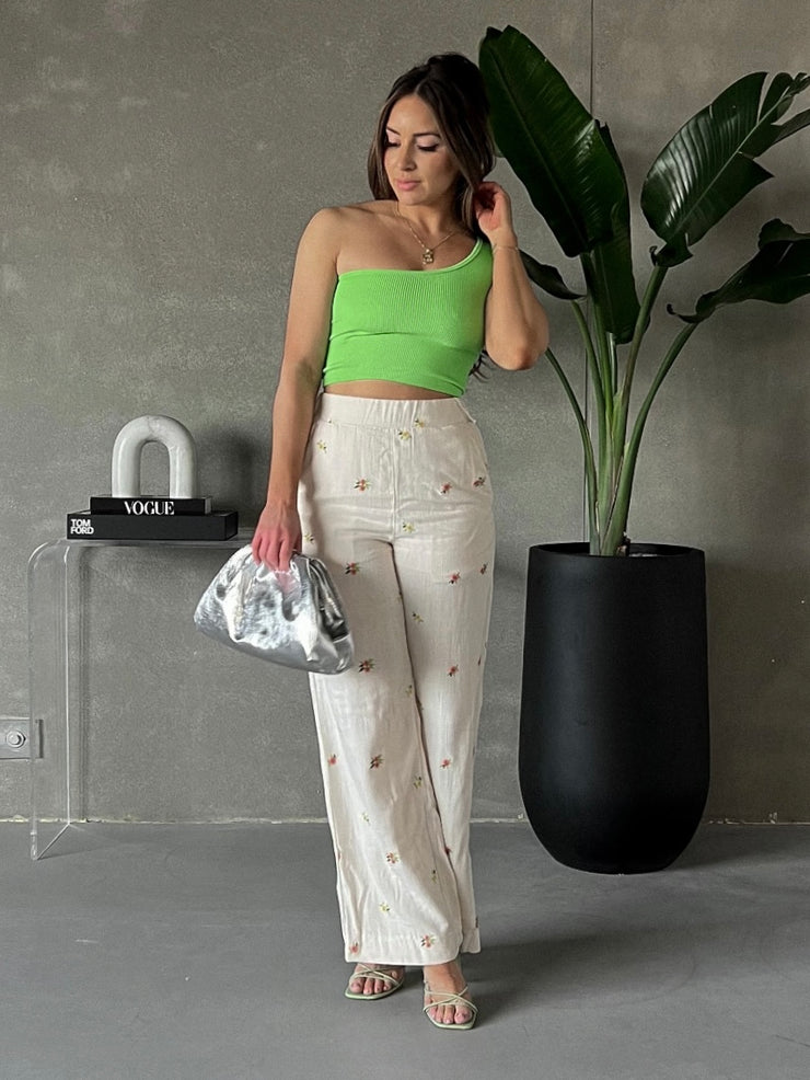 DEX Abigail Elastic Waist Wide Leg Pant