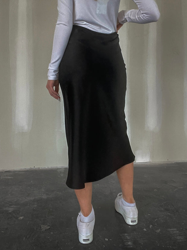 C'EST MOI Satin Bias Skirt