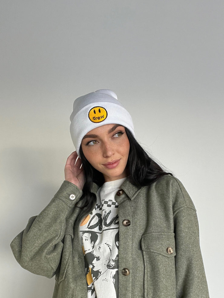 27 Drew Embroidered Smiley Toque