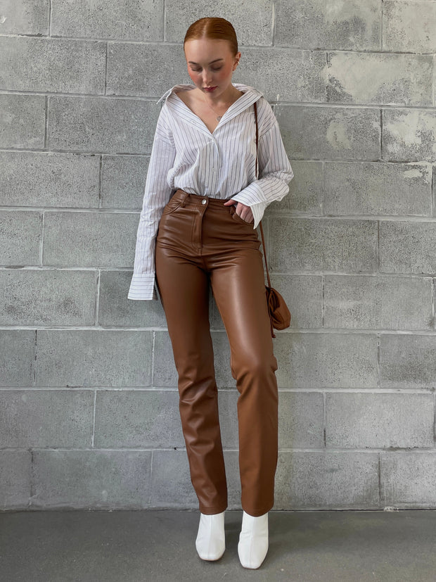 RD STYLE Faux Leather Pants