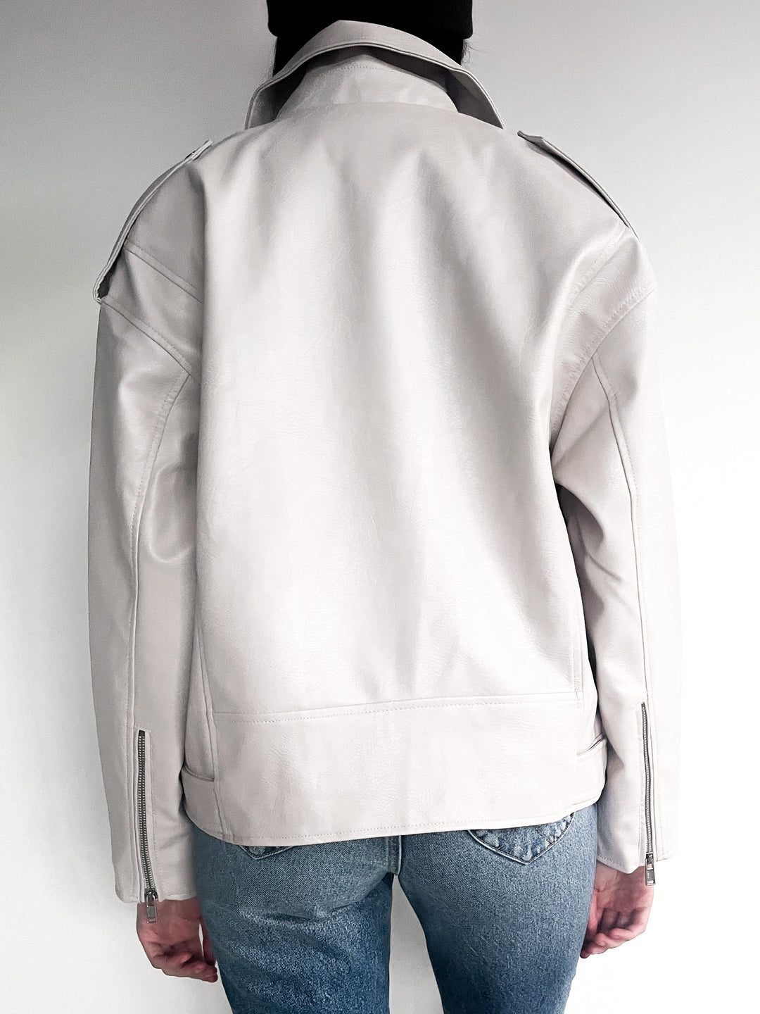 NOISY MAY & ONLY Slade Oversized Faux Leather Jacket – 27