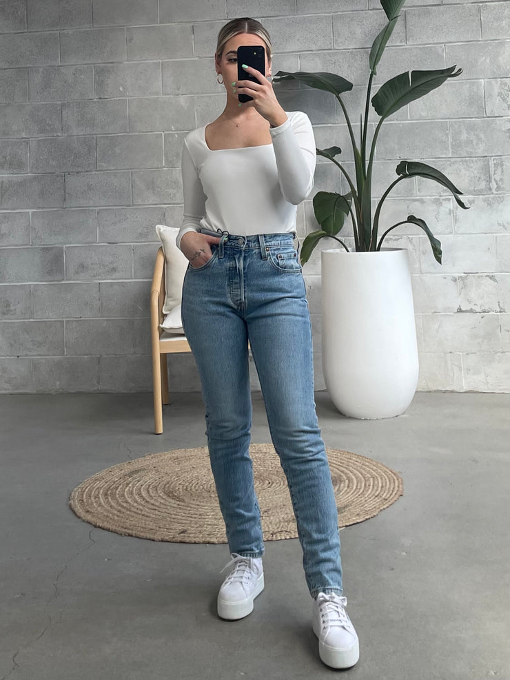 Levi's 501 skinny light denim on sale