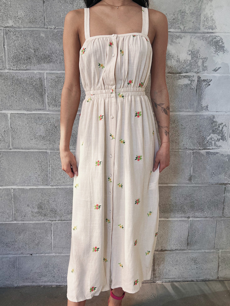 DEX Audrey Button Down Cami Midi Dress