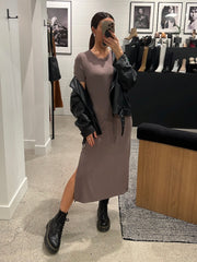 DEX Naomi Ribbed T-Shirt Maxi Dress