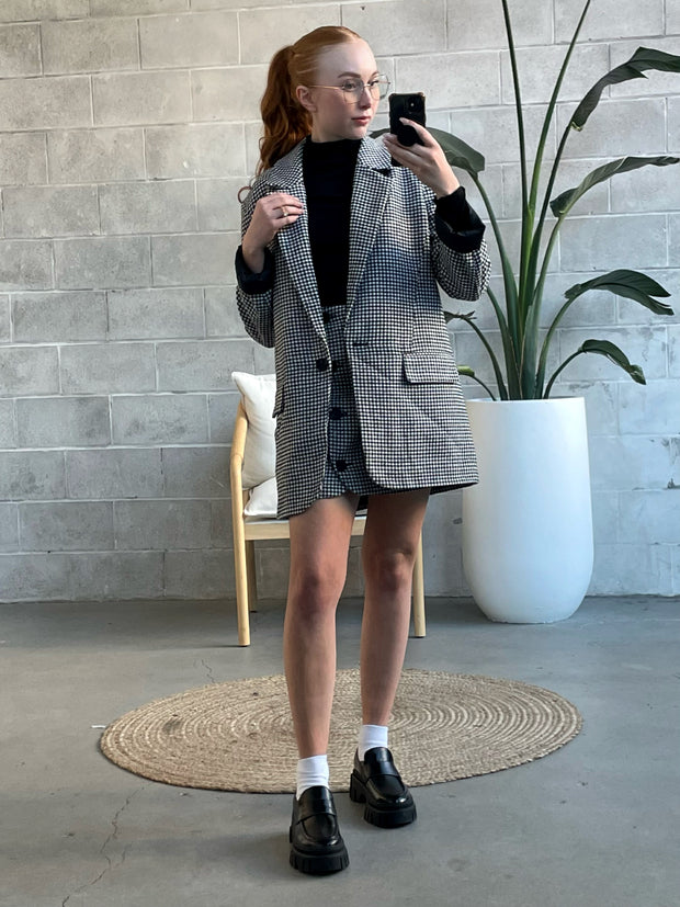 ONLY Alison Gingham Mini Skirt