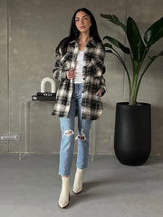 RD Style Georgia Woven Plaid Shacket